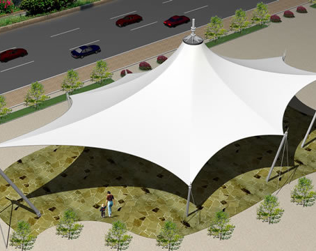 景觀(guān)膜結(jié)構(gòu)停車(chē)棚工程的理性化設(shè)計(jì)處理