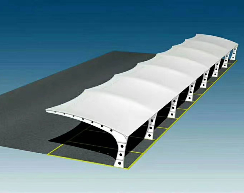 膜結構停車棚施工加熱方法