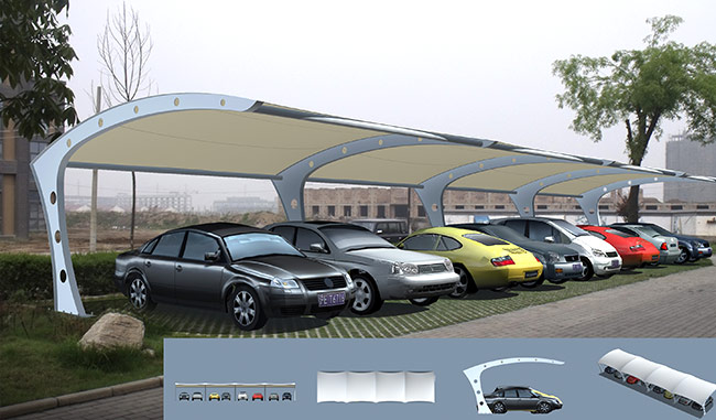 【佛蘭空間】膜結構車棚施工準備工作